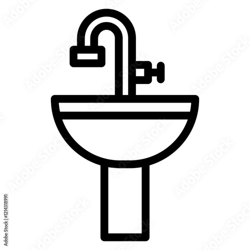 Sink Vector Design Icon Style