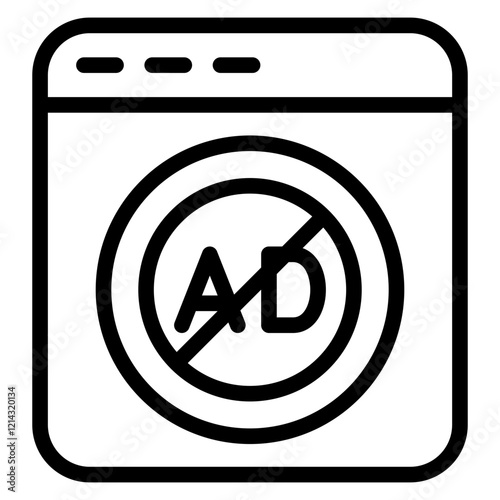 Ad Blocker Vector Design Icon Style