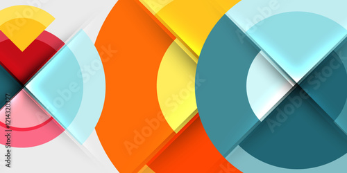 Target circle geometric abstract shapes. Vector Illustration For Wallpaper, Banner, Background, Card, Book Illustration, landing page