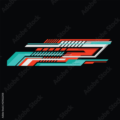 rally car wrap sticker vector. racing car body modification stickers