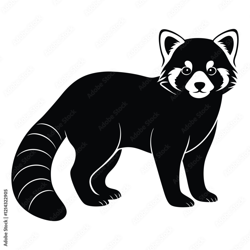 Fototapeta premium black and white bear on white background