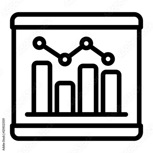 Graph Vector Design Icon Style