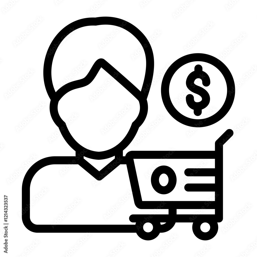 Obraz premium Buyer Vector Design Icon Style