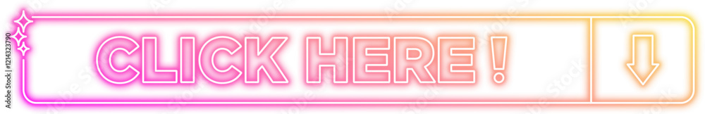 Neon Click Button Icon Neon Click Button Icon
