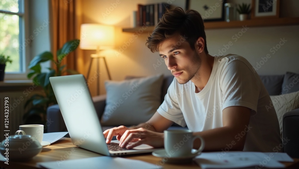 young business woman using laptop with white screen mockup young business woman using laptop with white screen mockup