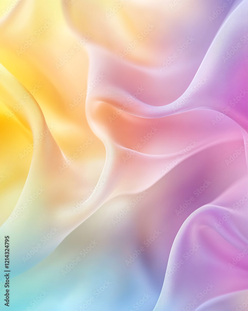 Fototapeta premium Abstract Pastel Fabric Background with Smooth Waves and Soft Color Gradient