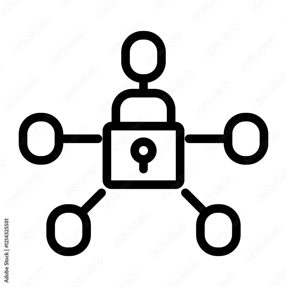Private Network Vector Design Icon Style Private Network Vector Design Icon Style