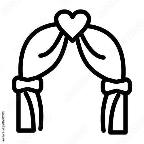 Wedding Arch Vector Design Icon Style