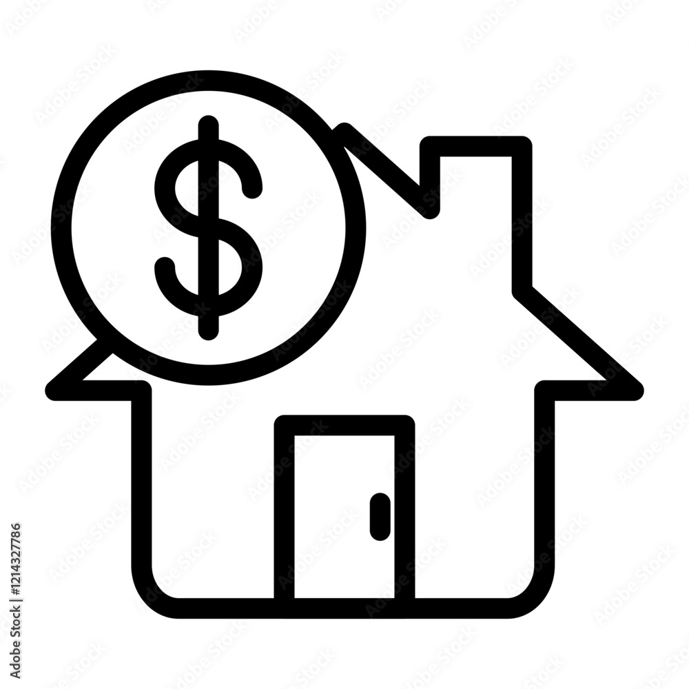 Mortgage Loan Vector Design Icon Style Mortgage Loan Vector Design Icon Style