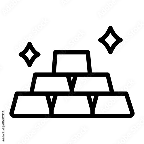 Gold Ingots Vector Design Icon Style