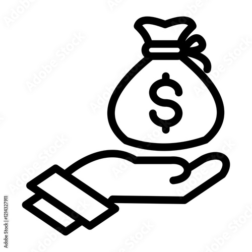 Debt Vector Design Icon Style