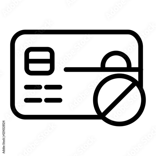 Card Blocked Vector Design Icon Style