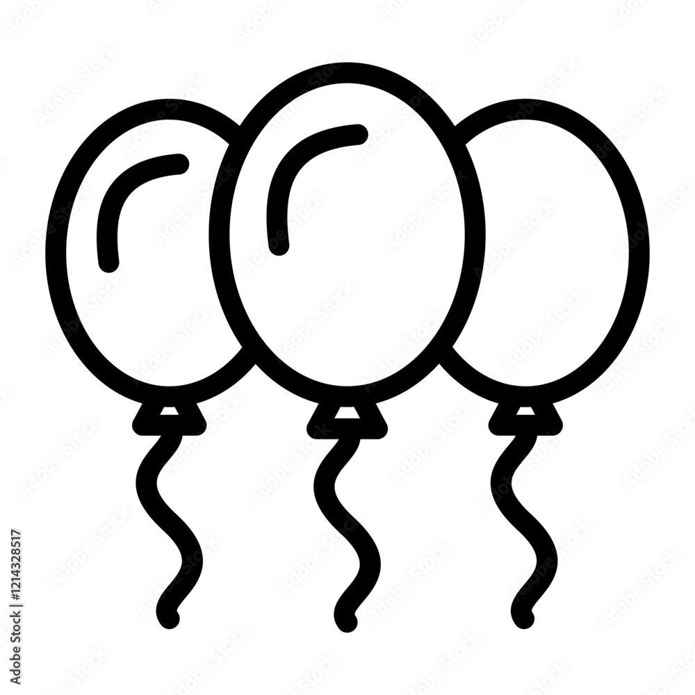 New Year Balloons Vector Design Icon Style New Year Balloons Vector Design Icon Style