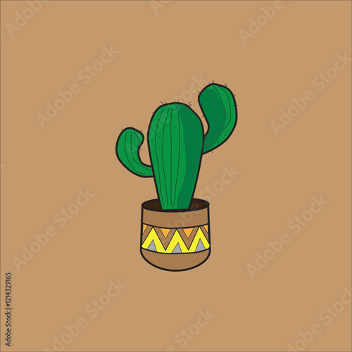 illustration vector graphic of cute cactus