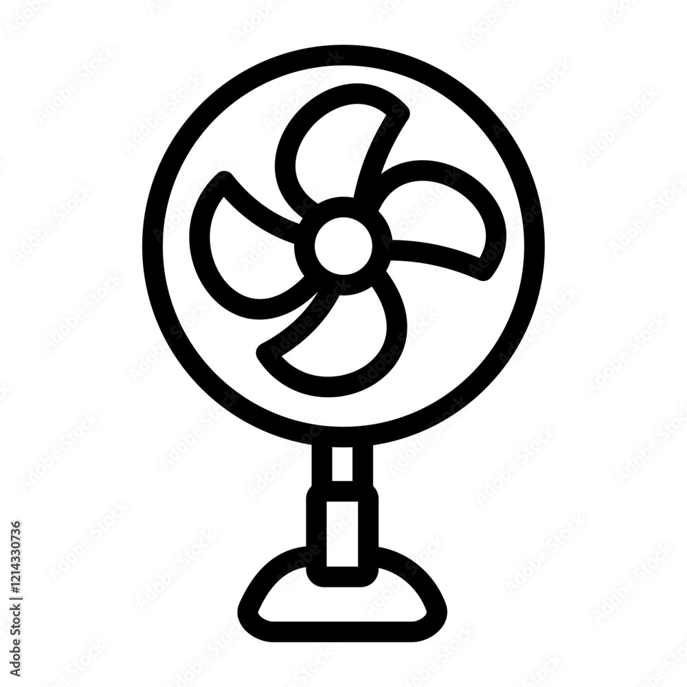 Electric Fan Vector Design Icon Style Electric Fan Vector Design Icon Style