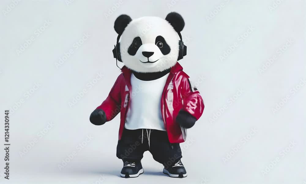 Fashion panda dancing cool 