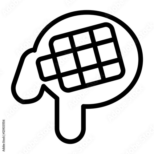 Waffle Vector Design Icon Style