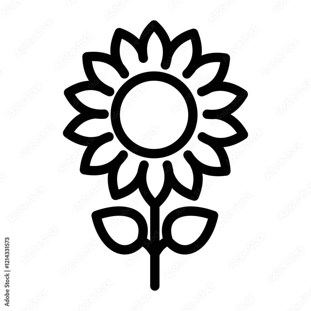 Sunflower Vector Design Icon Style Sunflower Vector Design Icon Style