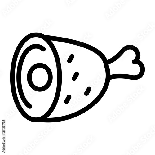 Ham Leg Vector Design Icon Style