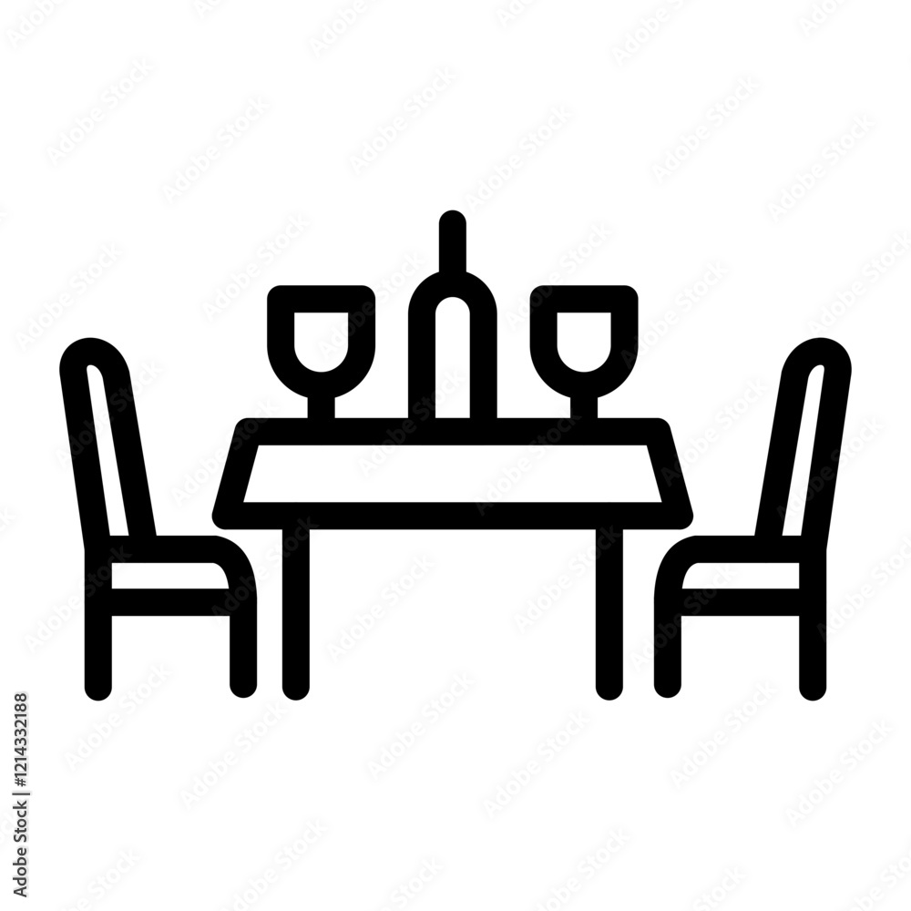 Dining Table Vector Design Icon Style Dining Table Vector Design Icon Style