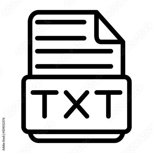 TXT Vector Design Icon Style