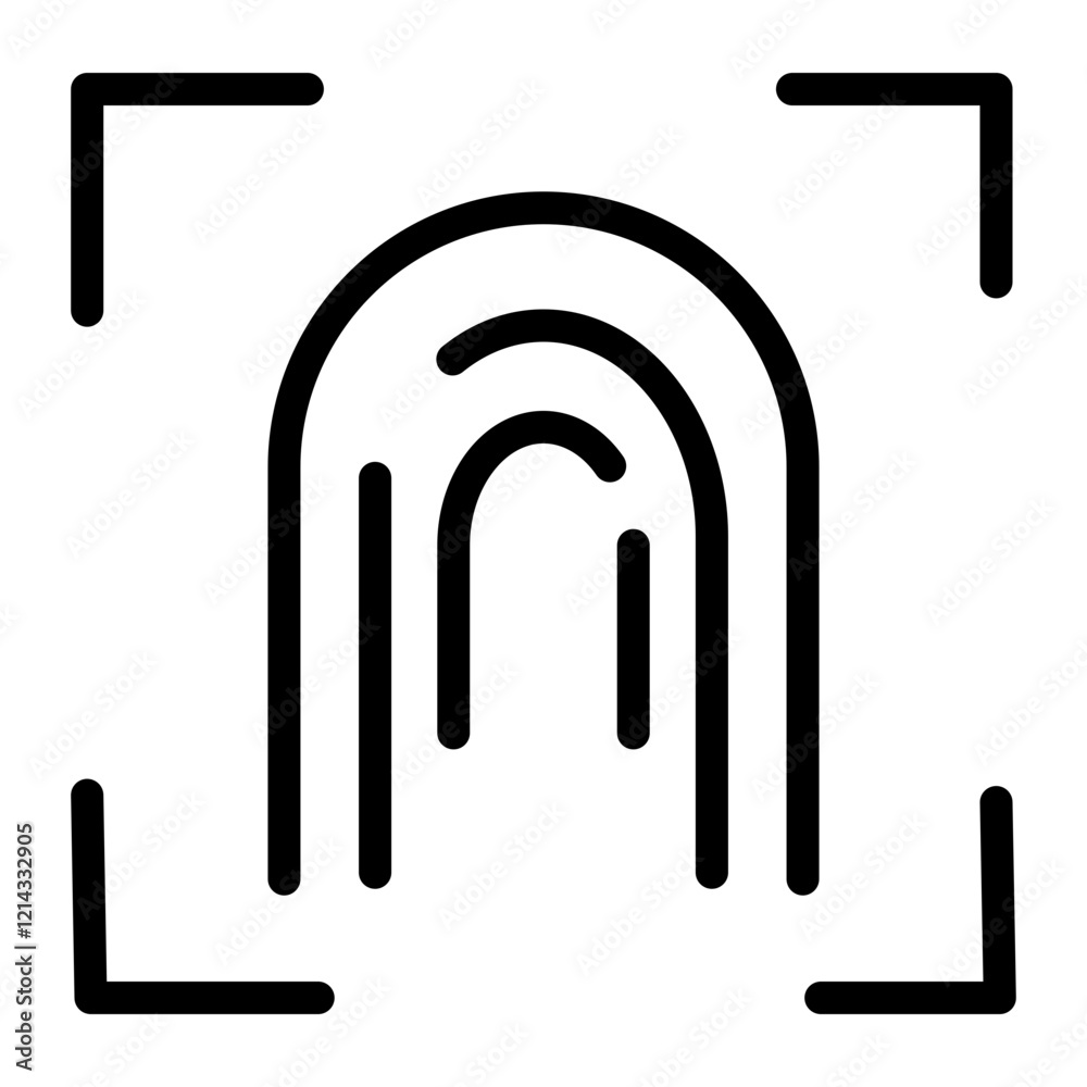 Fingerprint Scan Vector Design Icon Style Fingerprint Scan Vector Design Icon Style