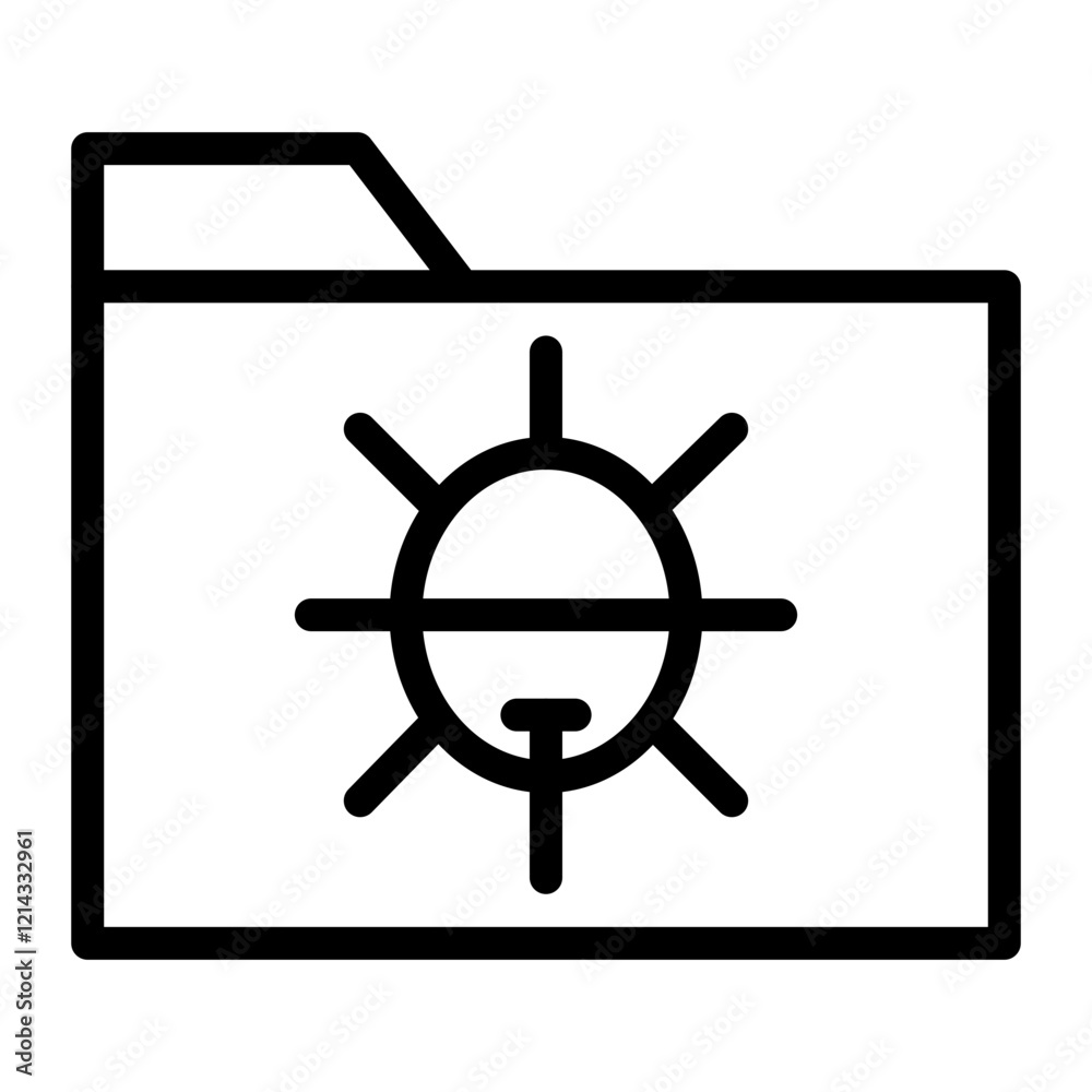 Obraz premium Infected Folder Vector Design Icon Style