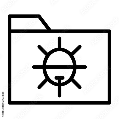 Infected Folder Vector Design Icon Style