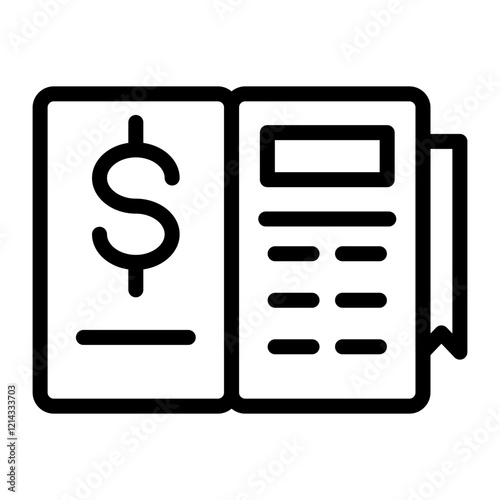 Accounting Book Vector Design Icon Style
