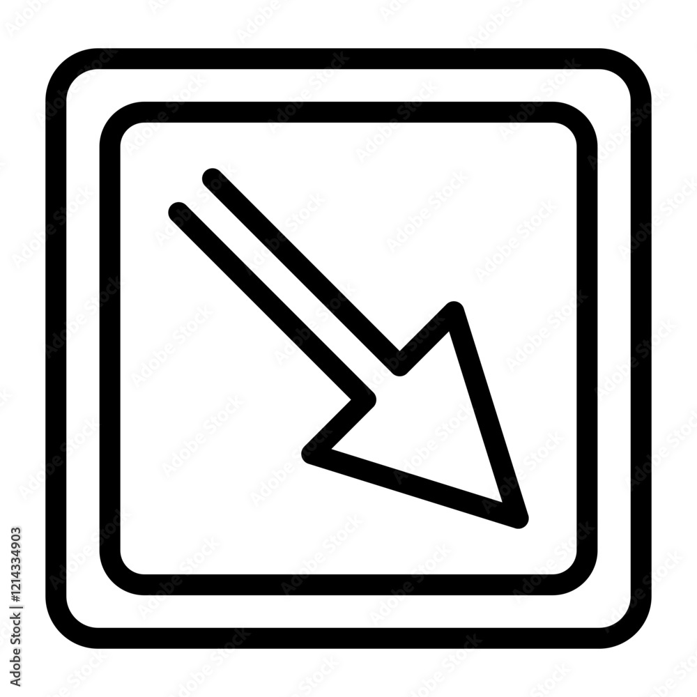 Keep Right Vector Design Icon Style Keep Right Vector Design Icon Style