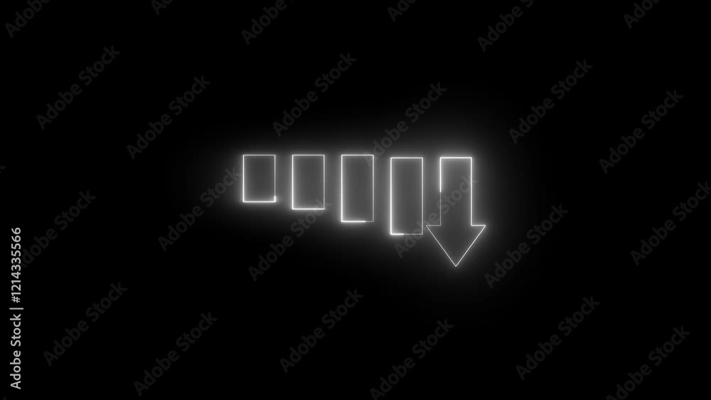 Economic crisis concept shown by declining graphs and digital indicators overlap modernistic city background. graph chart downtrend symbol.chart going down sign.