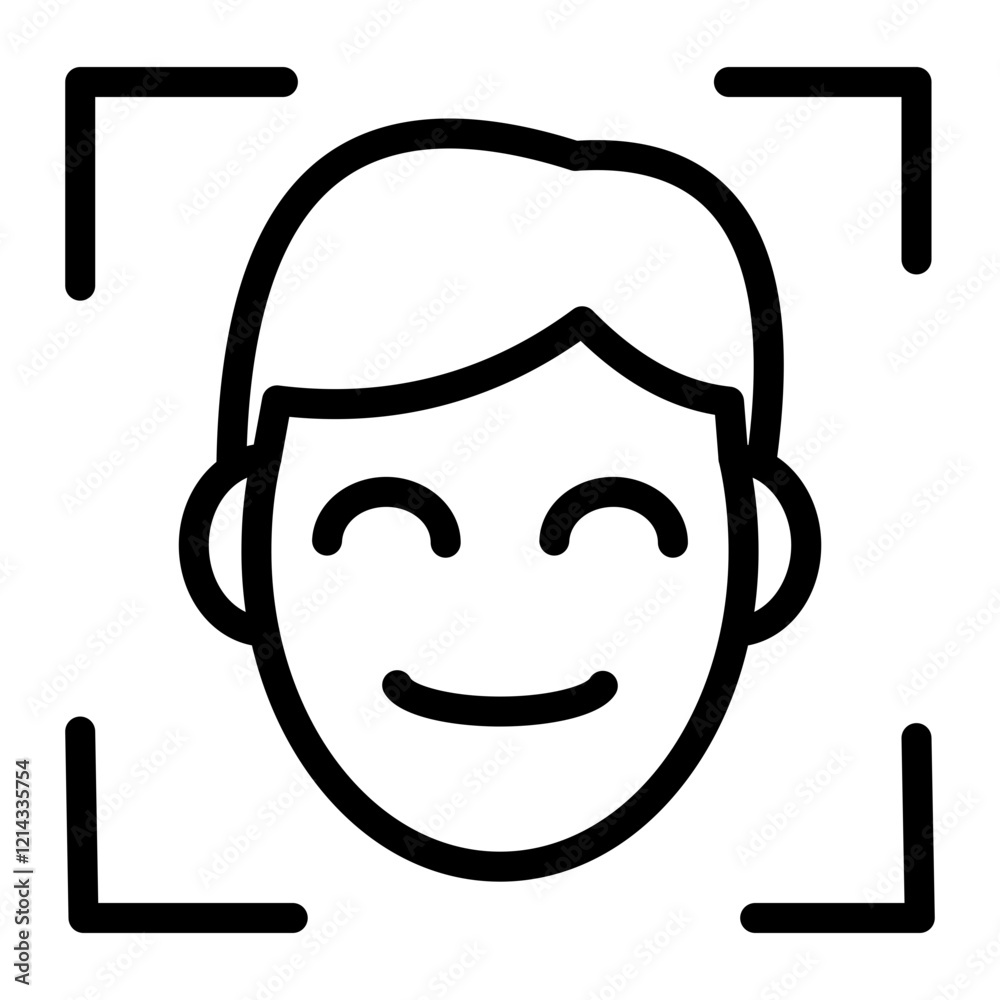 Face Scan Vector Design Icon Style Face Scan Vector Design Icon Style