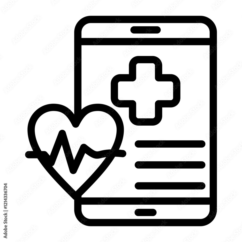 Medical App Vector Design Icon Style Medical App Vector Design Icon Style