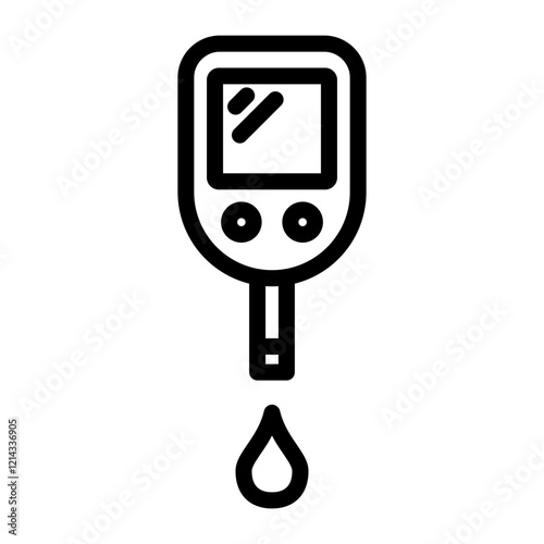 Diabetes Test Vector Design Icon Style