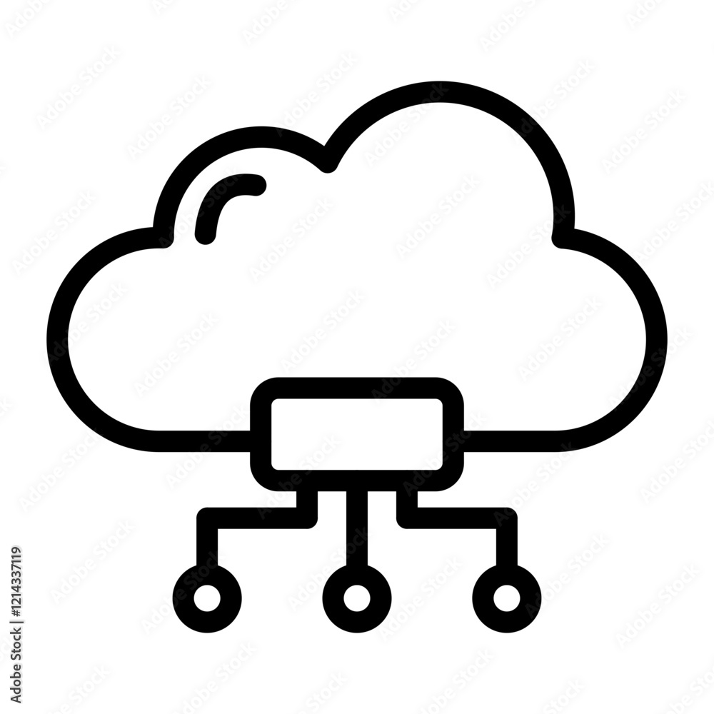 Cloud Computing Vector Design Icon Style Cloud Computing Vector Design Icon Style