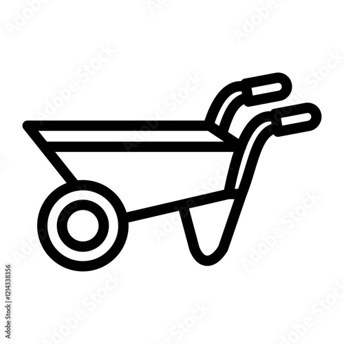 Wheelbarrow Vector Design Icon Style