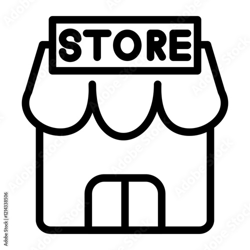 Store Vector Design Icon Style