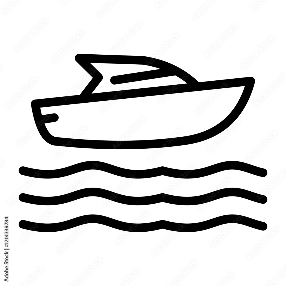 Speed Boat Vector Design Icon Style Speed Boat Vector Design Icon Style