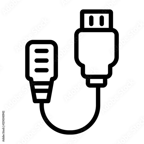 Hdmi Cable Vector Design Icon Style