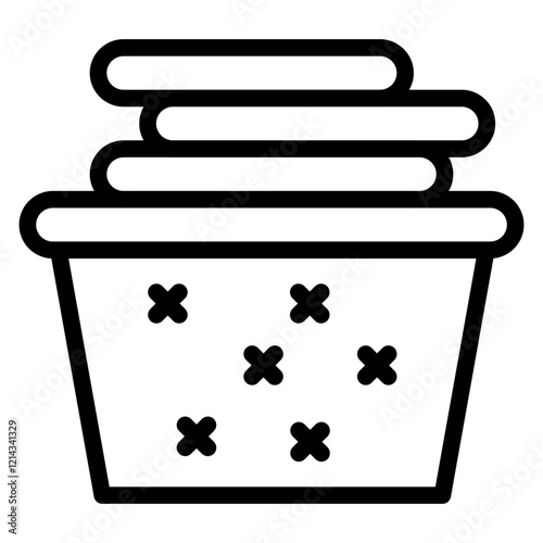 Laundry Basket Vector Design Icon Style