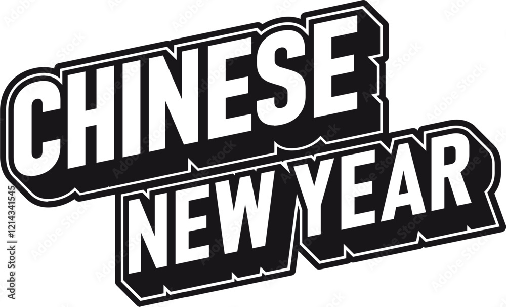 Fototapeta premium Chinese New Year. Pop Art Text Speech Isolated Element