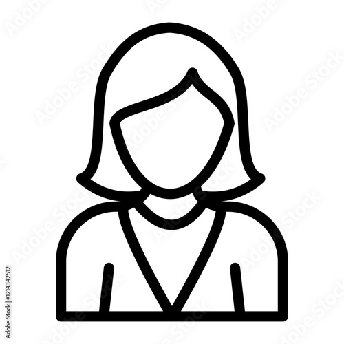 Female Journalist Vector Design Icon Style