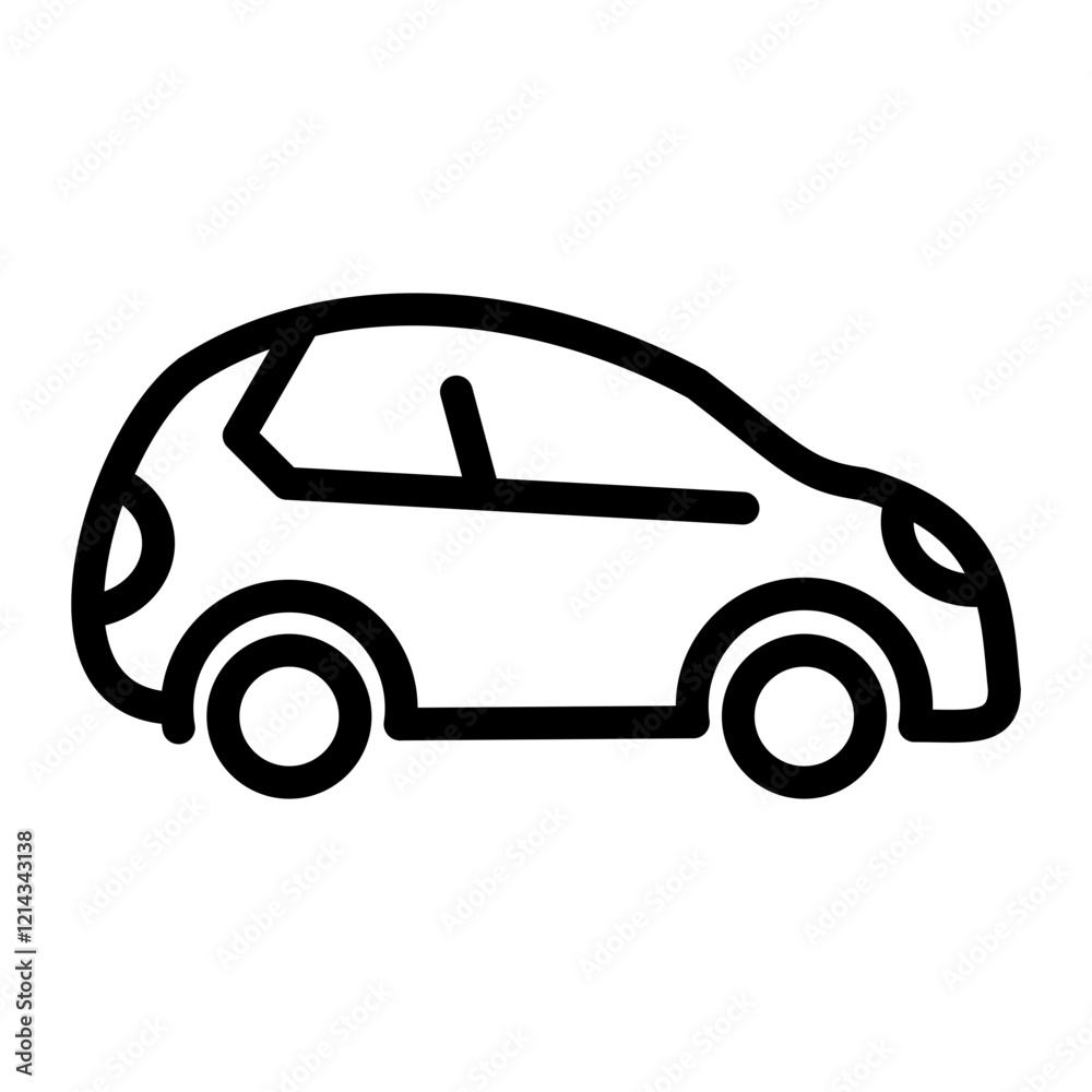 Fototapeta premium Smart Car Vector Design Icon Style