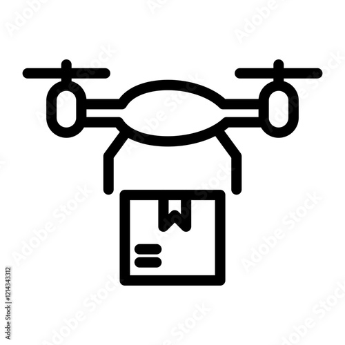 Drone Delivery Vector Design Icon Style