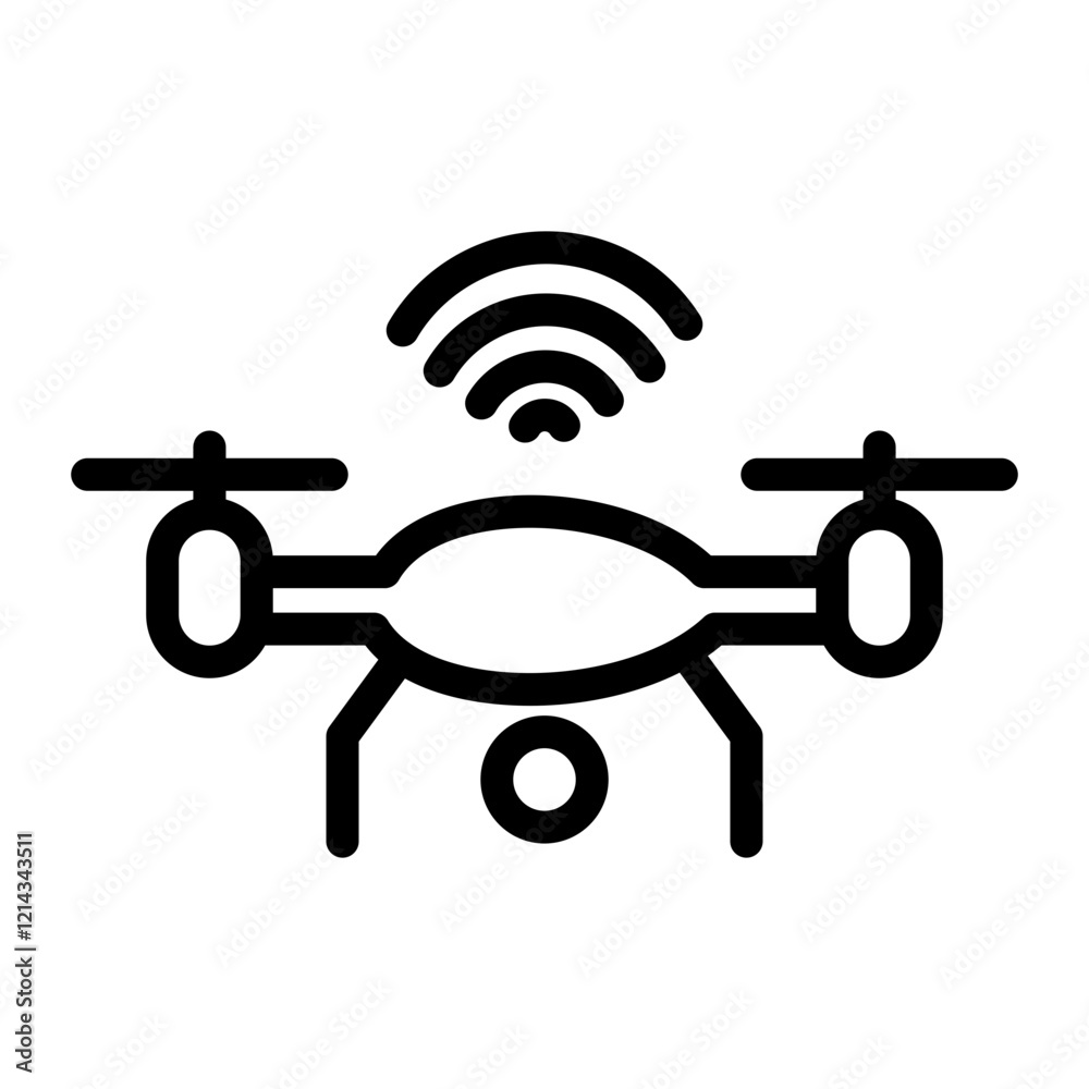 Smart Drone Vector Design Icon Style Smart Drone Vector Design Icon Style