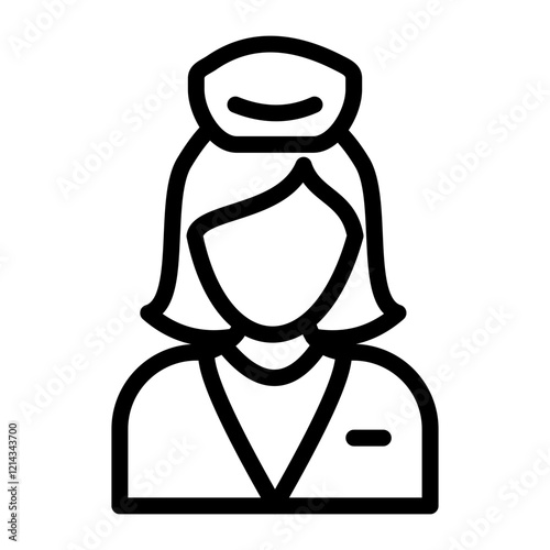 Flight Attendant Vector Design Icon Style