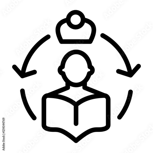 Self Learning Vector Design Icon Style