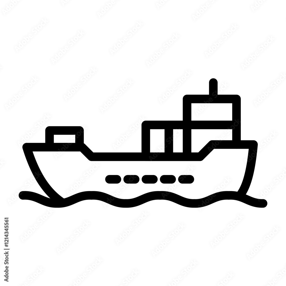 Cargo Ship Vector Design Icon Style Cargo Ship Vector Design Icon Style