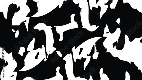 A black and white photo of fish with a white background