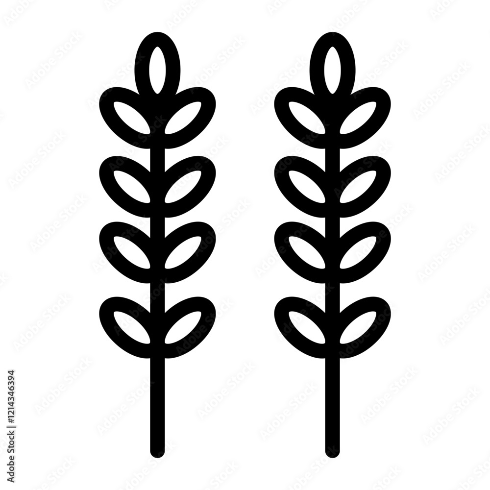 Wheat Plantation Vector Design Icon Style Wheat Plantation Vector Design Icon Style